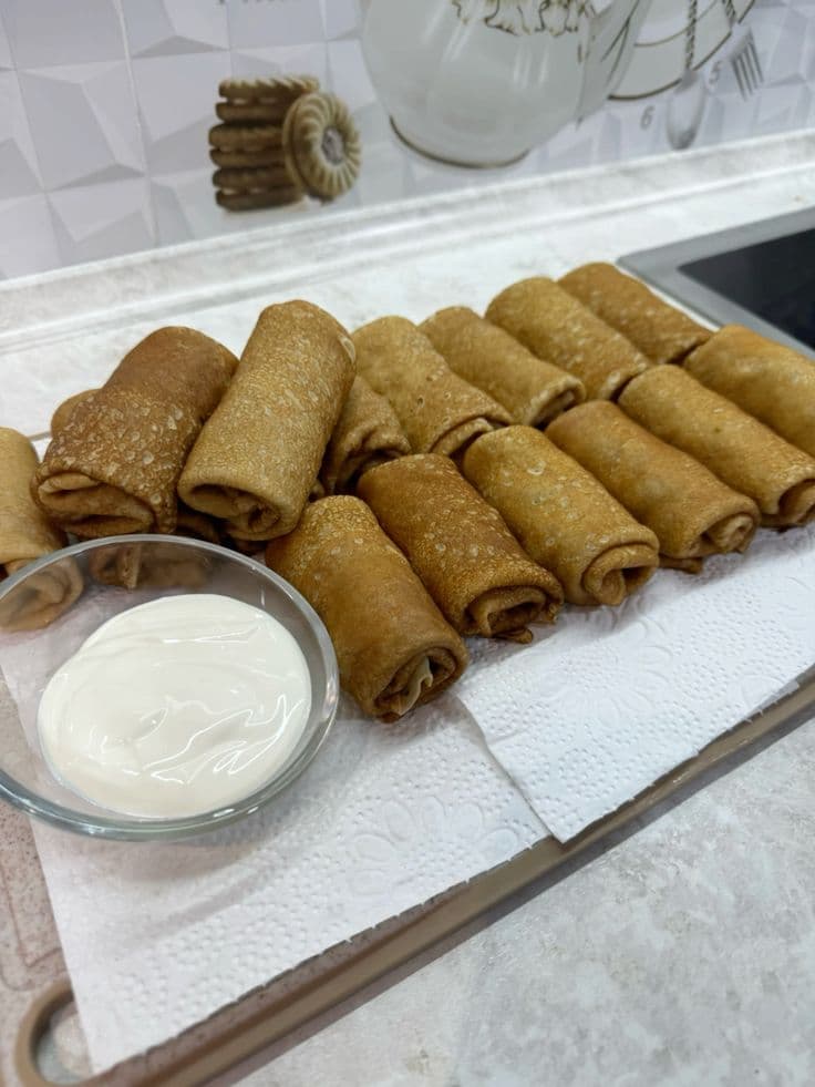 Блины с творогом