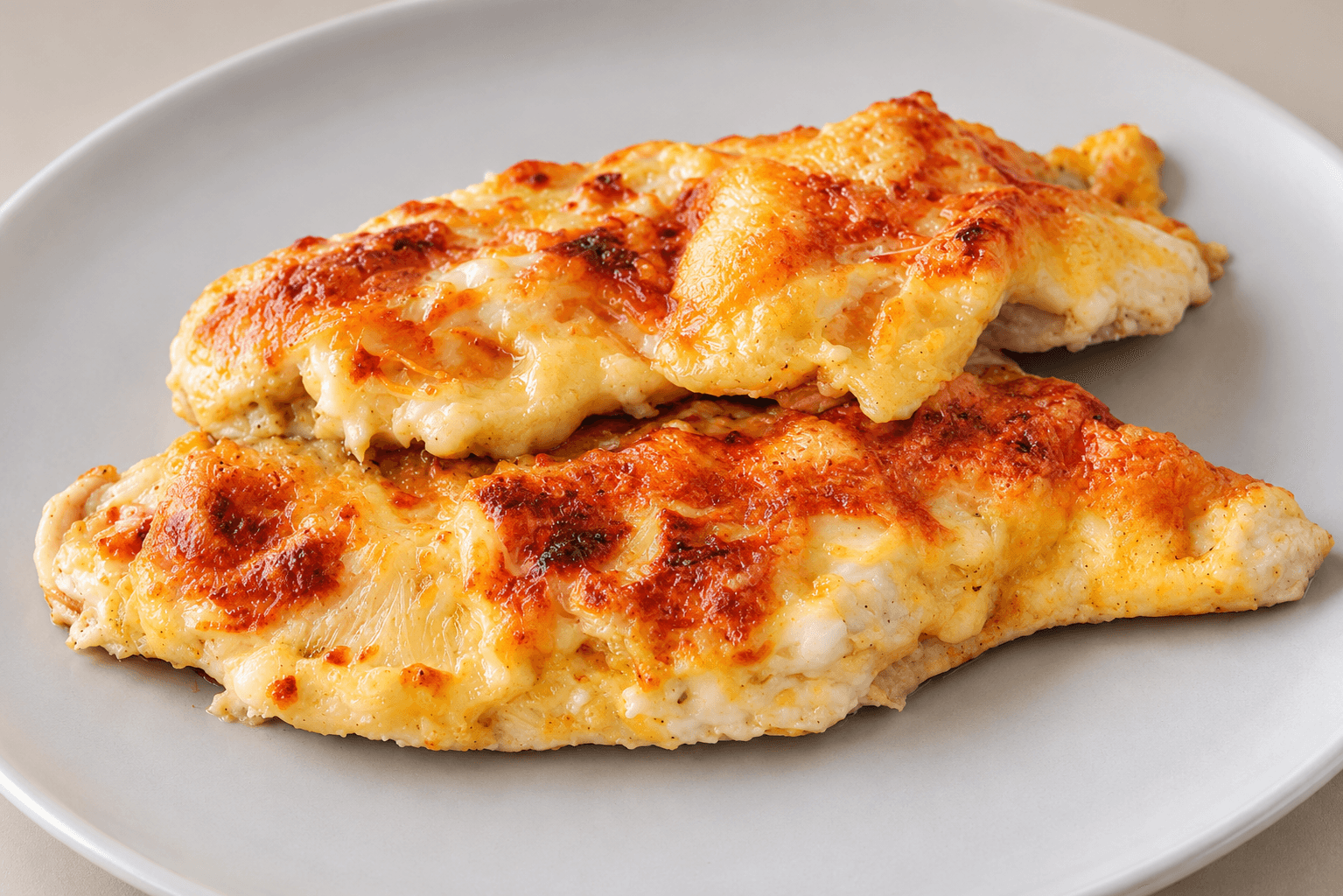 Курица с ананасами и сыром