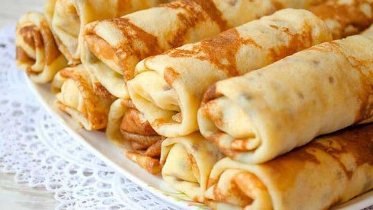 Блины ветчина сыр