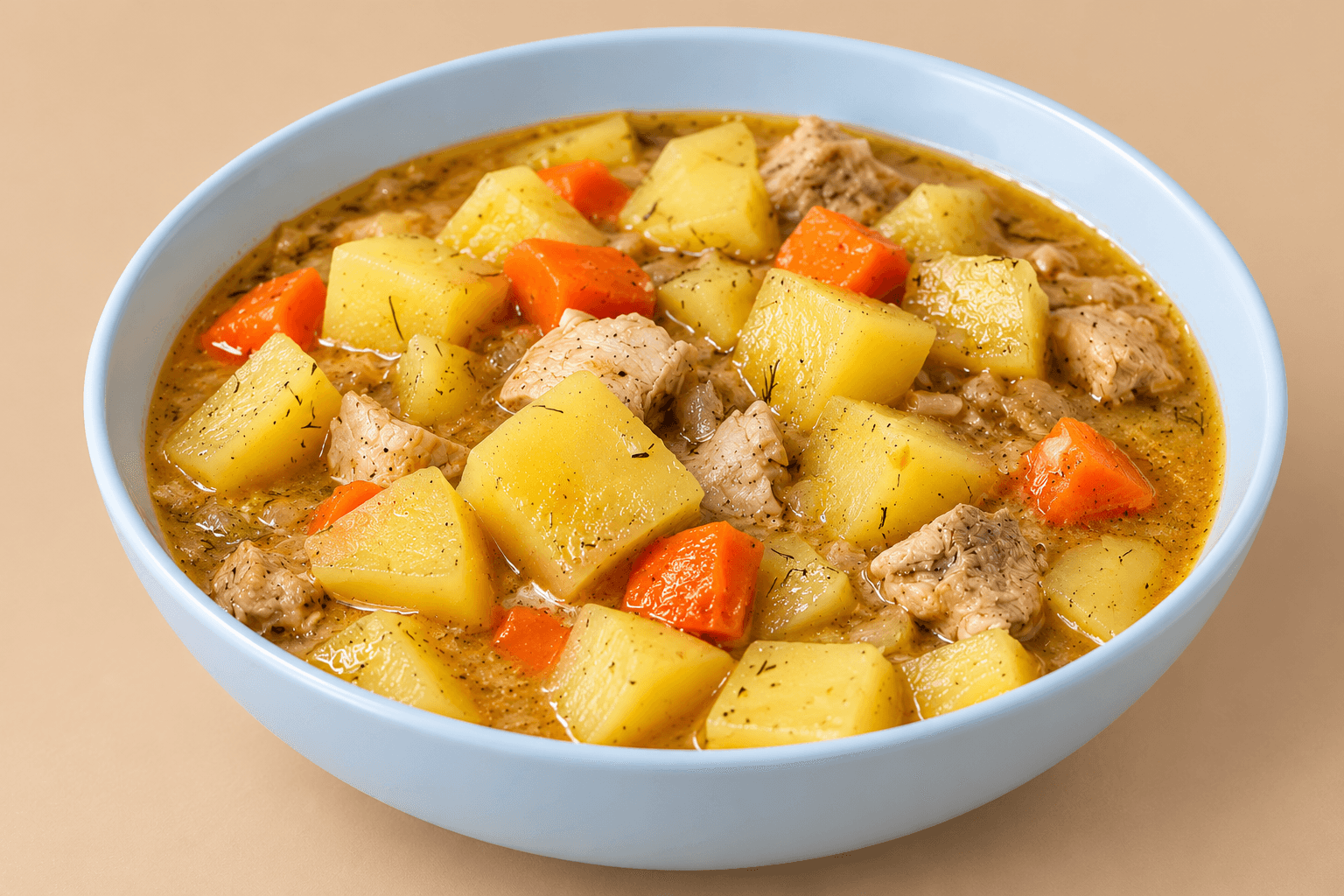 Жаркое с курицей и картофелем