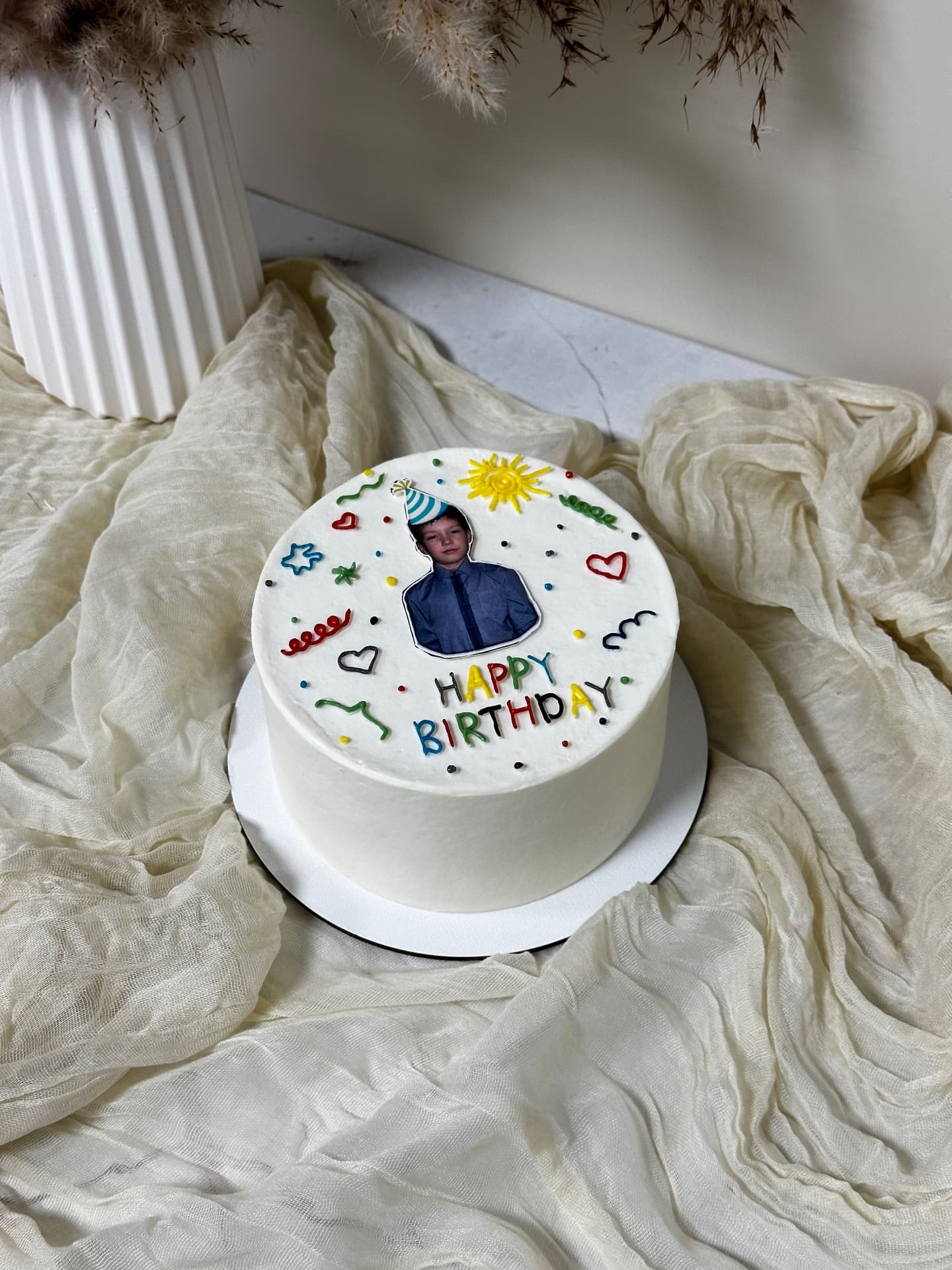 Бенто торт с надписью “Happy Birthday” на день рождение другу, подруге, сестре, брату